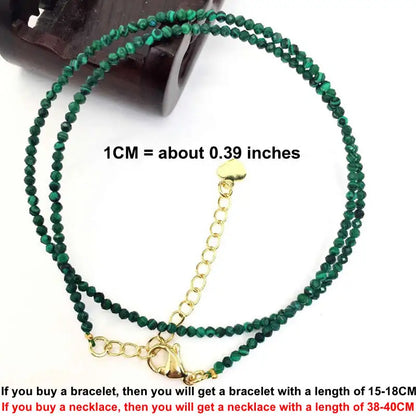 Faceted Gemstone Beaded Necklace and Bracelet Set | Natural Crystal Choker Jewelry for Men and Women