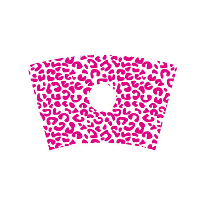 Leopard Pattern Full Wrap Vinyl Sticker for 24 oz Cold Cup | Cheetah Coffee Cup Decal
