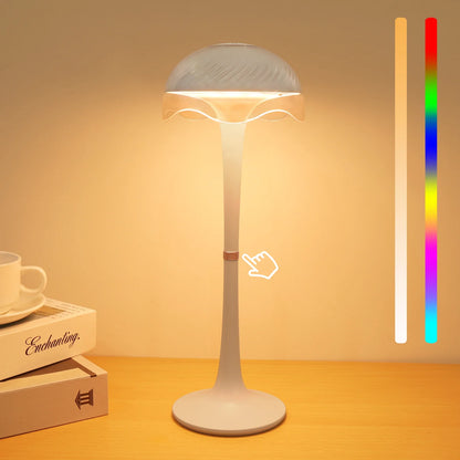RGB Touch Desk Lamp Rechargeable Eye Care Bedside Night Light for Bedroom