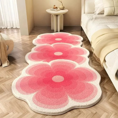 VIKAMA Alfombra de suelo suave y cálida para mesita de noche, alfombra sencilla de alta gama para sofá de dormitorio, alfombra lavable e impermeable, alfombra adecuada para la decoración del hogar.