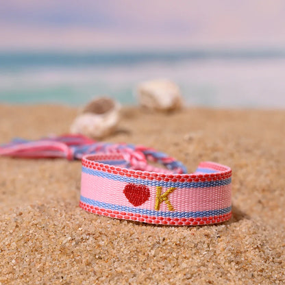 Handwoven Initial Letter Bracelet | Personalized Friendship Gift for Women