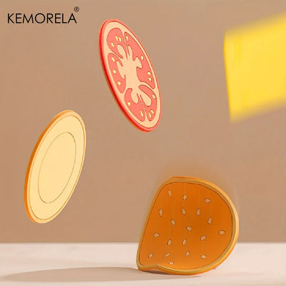 8pcs/set Burger Shape Coaster Creative Cup Pad Silicone Insulation Mat Mug Holder Kitchen Dining Bar Table Decorations Kids Gift