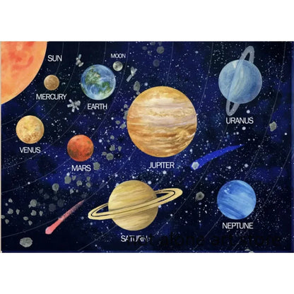 Classique Moderne, Art Mural, Cosmos Système Solaire Planètes Soleil, Affiche Toile Imprimée HD, Décoration Maison Salon Chambre