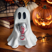 1 Piece of Halloween Cute Ghost Holding Coke Statue Ornament, Funny and Cute Shape, Home Desktop Holiday Atmosphere Decoration Good Item