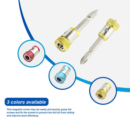 Magnetic Screw Ring | Powerful Bit Holder for 1/4 Inch Screwdrivers