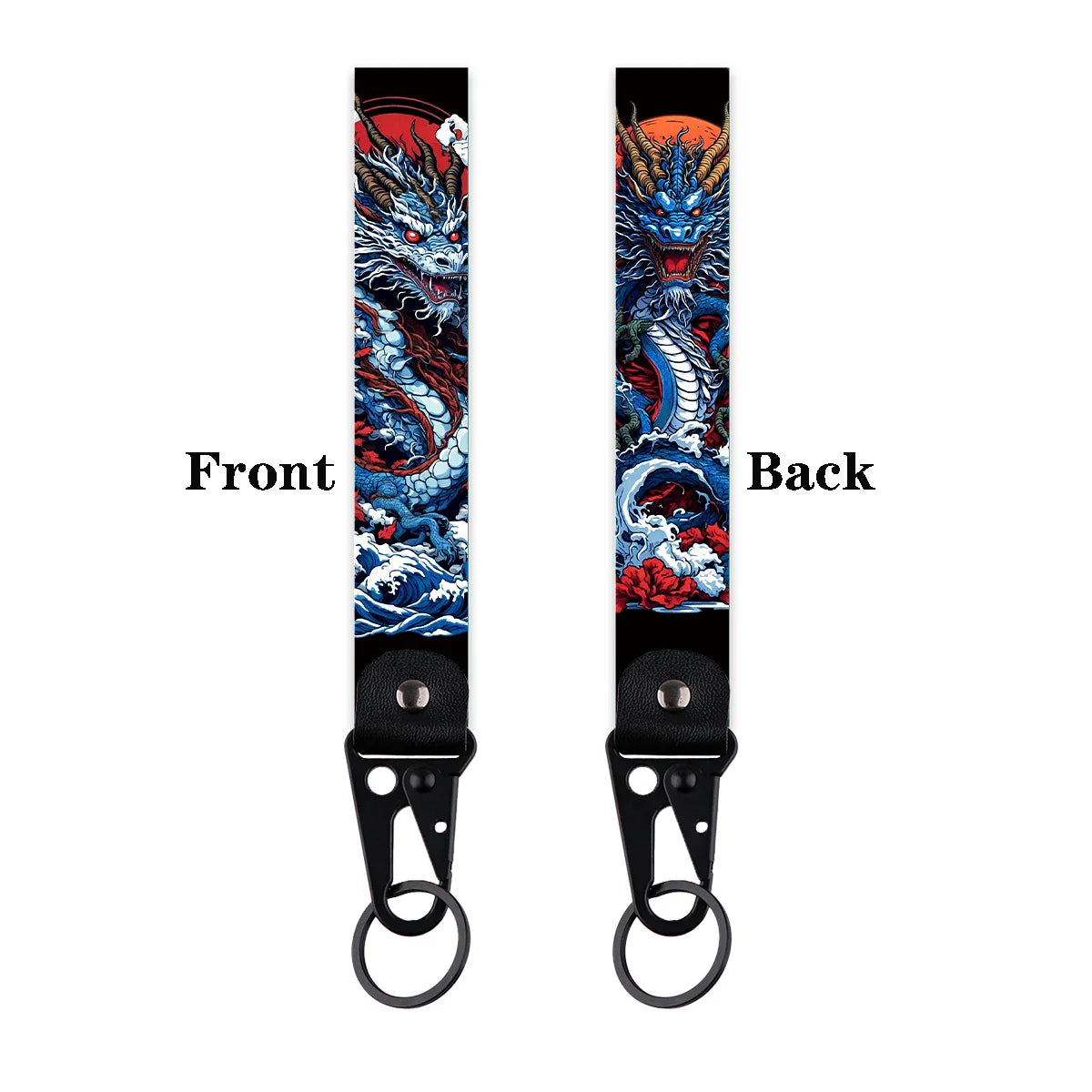 Artistic Keychain Set | Crane Car Koi Fish Dragon Jewelry Key Rings