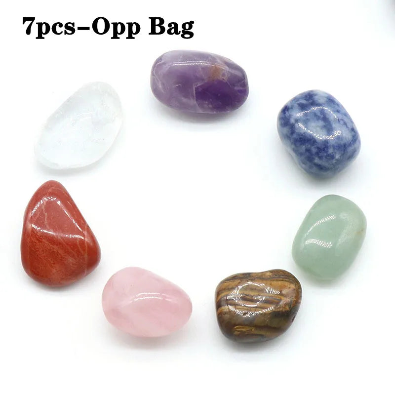 Set de 14 piedras naturales, 7 chakras, piedra curativa Reiki, cuarzo, mineral, ornamento, gema curativa, decoración del hogar, piedras artesanales, regalos