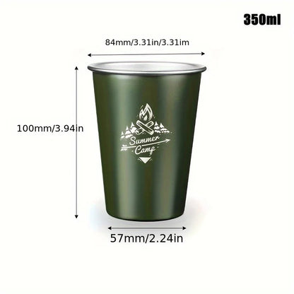 350ml Stainless Steel Beer Mug | Collapsible Outdoor Camping Cup