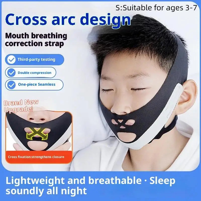 Mouth Breathing Correction Belt | Anti Snoring Chin Strap for Kids and Adults