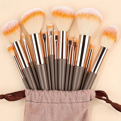 13-Piece Makeup Brush Set | Complete Eye Shadow, Concealer & Powder Brush Kit