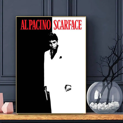 Affiche de film S-ScarfaceS HD Art Adhésif Mural Imperméable Décoration Maison Salon Bar