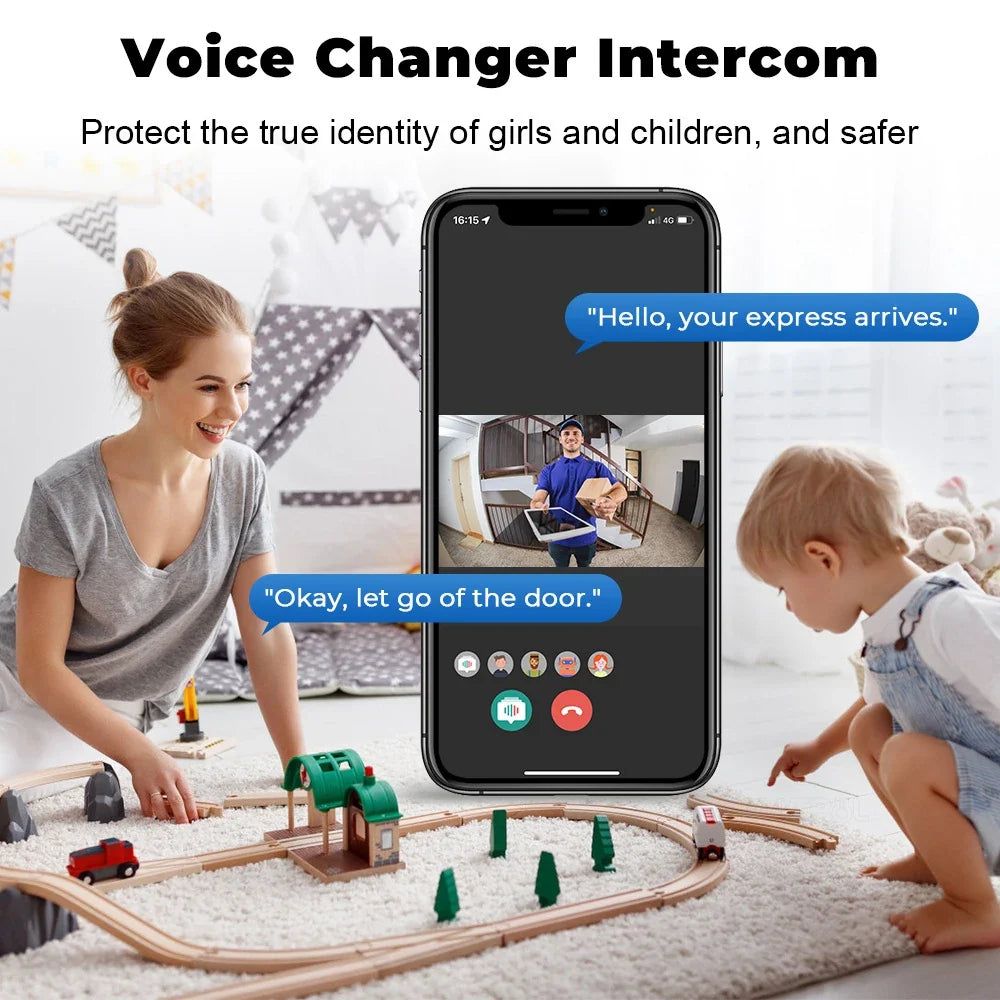 Wireless Smart Video Doorbell WiFi Security Camera Night Vision 2 Way Audio