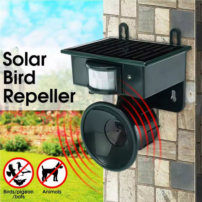 Solar Powered Bird Repeller Motion Sensor Ultrasonic Bird Deterrent