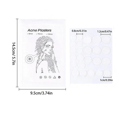 24pcs/36pcs Round Hydrogel Invisible Acne Sticker | Makeup and Skincare Tool