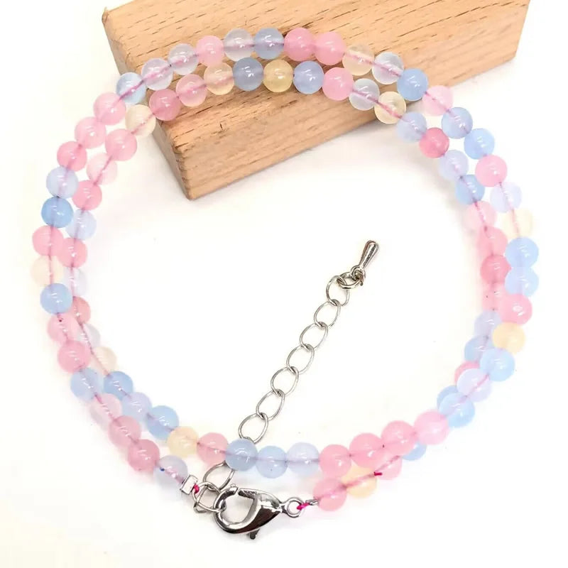4mm Natural Stone Choker Necklace | Bohemian Crystal Collar Jewelry for Women