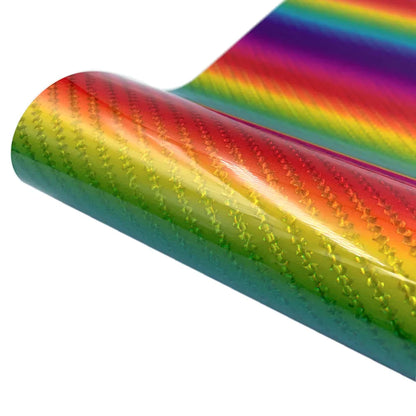 Rainbow Gradient Adhesive Craft Vinyl Sheet | Self-Adhesive Decal for DIY Crafts, Walls, Windows, Cars, Mugs, and Christmas Decorations