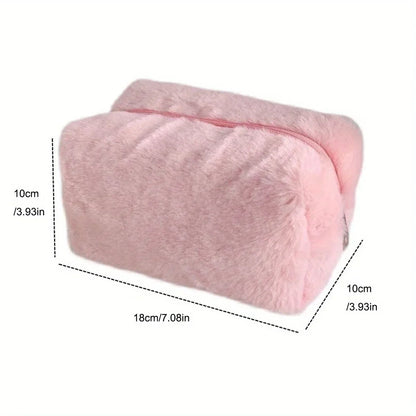 Comfortable Winter Plush Cosmetics Storage Bag - Portable Cosmetics Storage Bag Tote Bag, Stationery Pencil Case