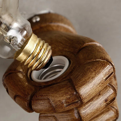 Resin Hand Wall Lamp – Left/Right Fist Sconce Light for Bar, Restaurant & Home Decor