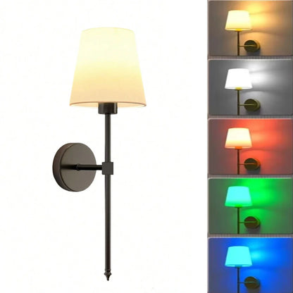 Wireless Rechargeable Wall Lamp Dimmable LED Battery Light with Remote Control