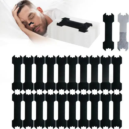 Breathable Sports Nose Strips | 20 Pack Anti-Snoring Nasal Patches for Night