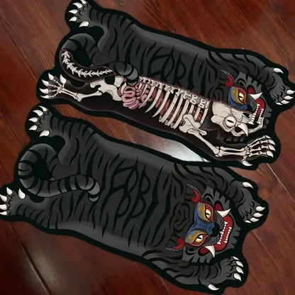 VIKAMA Tiger-Shaped Area Carpet - Non-Slip, Easy To Clean, Home Decoration, Kitchen And Bathroom Floor Mat, Entrance Door Mat