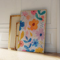 Tableaux d'art mural modernes de fleurs roses, bleues et jaunes entrelacées, impressions sur toile, affiches, images pour la décoration intérieure du salon