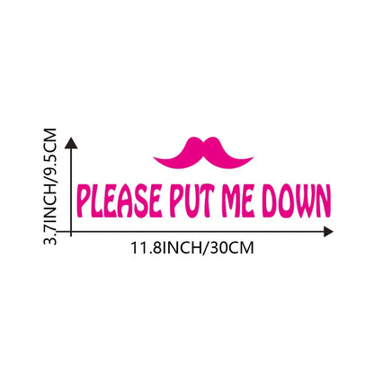 PUT ME DOWN Toilet Seat Reminder Sign | Funny Vinyl Bathroom Decal