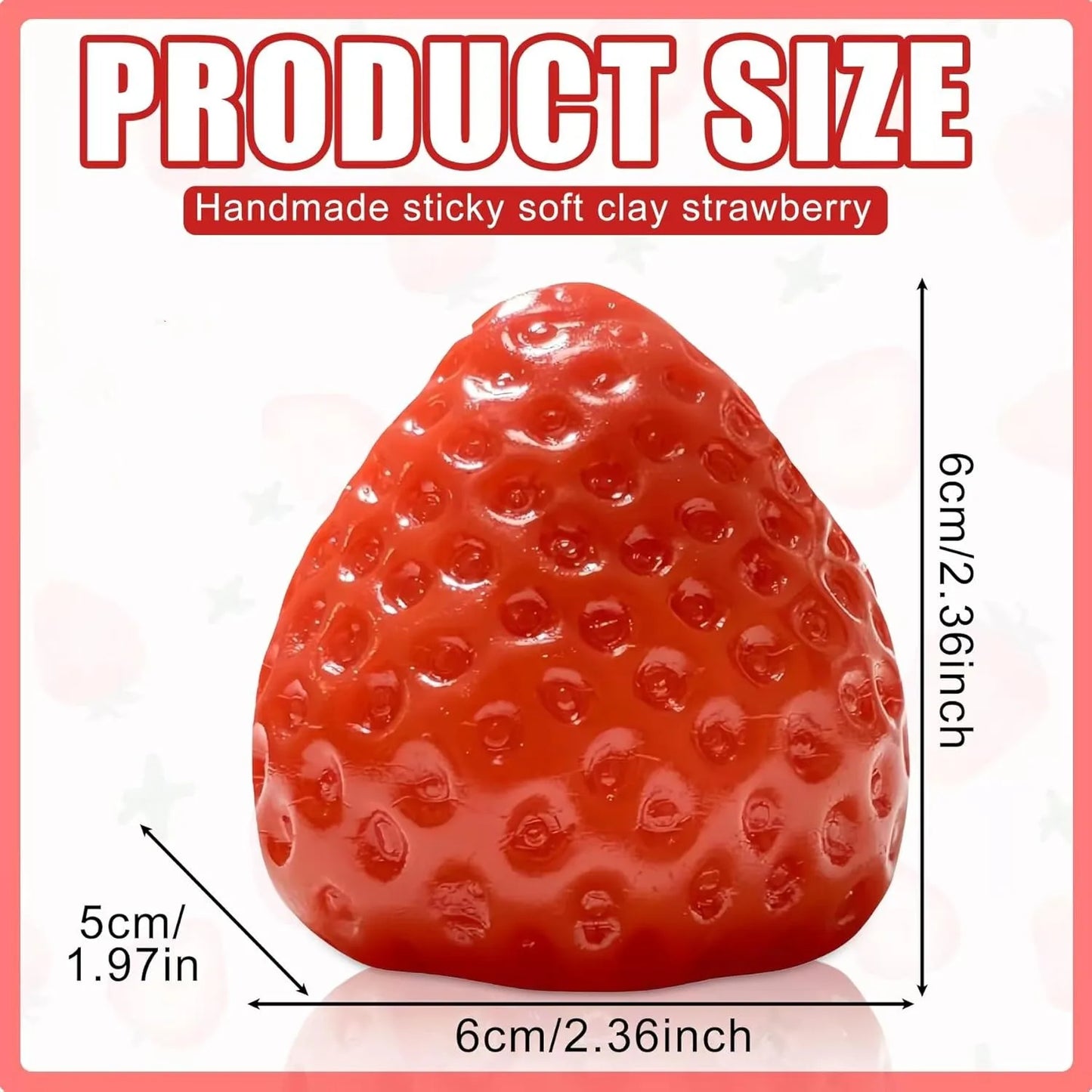 Strawberry Squishy Stress Toy – Soft TPR Squeeze Fidget