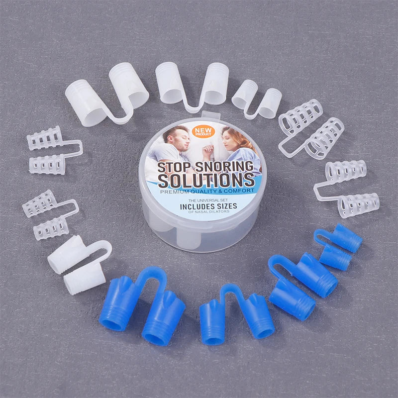 Silicone Anti-Snore Nasal Dilators 4/8Pcs Set | Snoring Nose Clip for Better Sleep