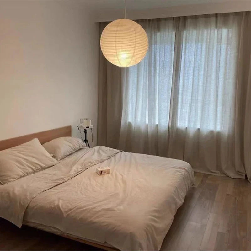 Japanese Noguchi Paper Lantern Pendant Light Sphere Ceiling Lamp for Home Décor