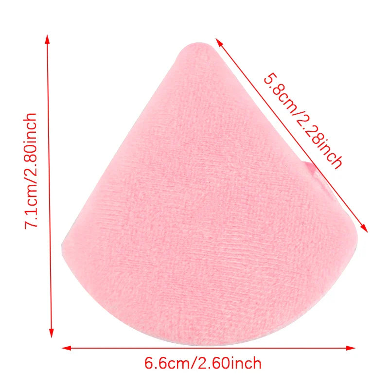 Reusable Triangle Velvet Powder Puffs | Soft Face Makeup Sponges