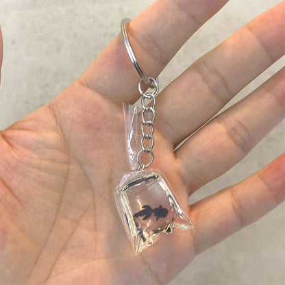 Creative Simulation Goldfish Keychain | Transparent Carp Pendant for Backpack