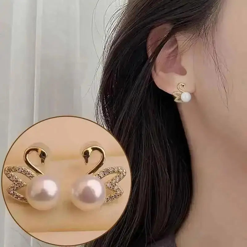 Korean Fashion Seven Star Zircon Earrings | Luxury Crystal Stars Stud Earrings