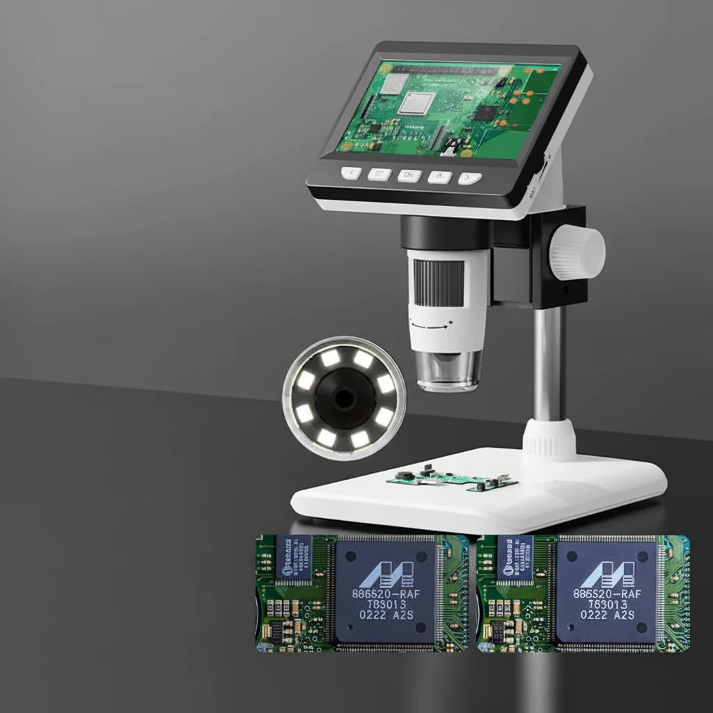 4.3 Inch IPS USB Digital Microscope 1000X Coin Soldering Repair Camera