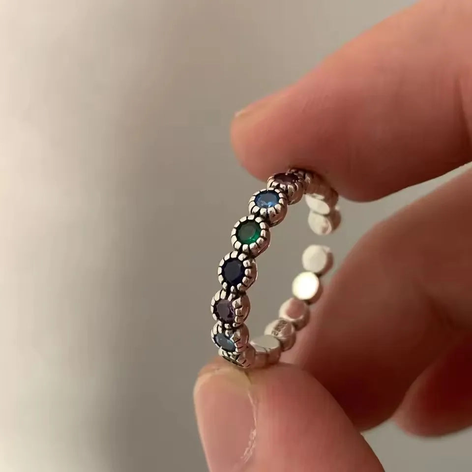 VENTFILLE 925 Sterling Silver Flower Ring | Hollow Out Retro Jewelry for Women