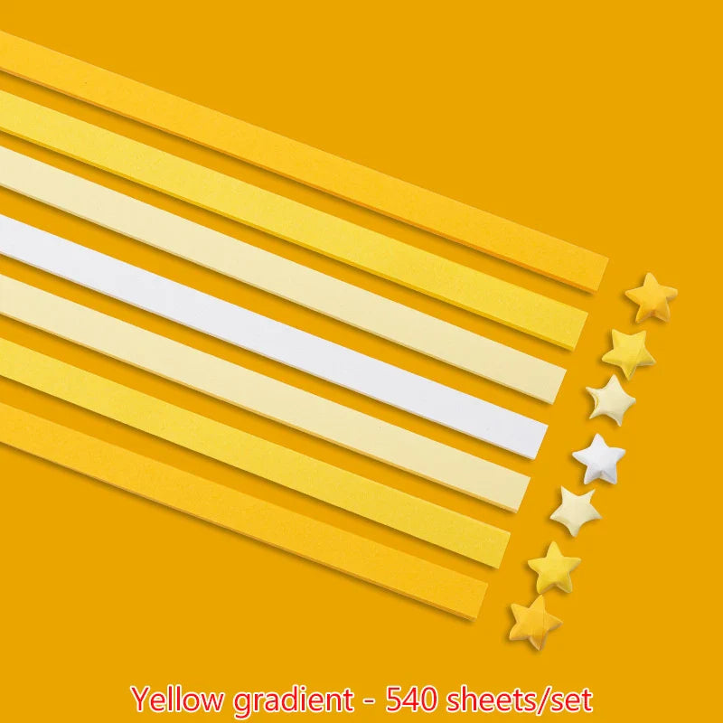 540 Sheets Origami Star Paper Strips | Colorful Lucky Star Folding Paper for DIY Crafts