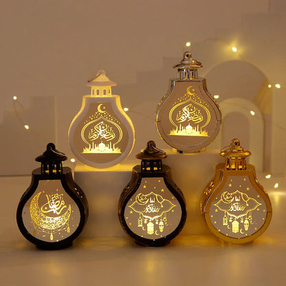 LED Star Moon Candlestick Light | Ramadan Decoration with Castle Wind Lamp