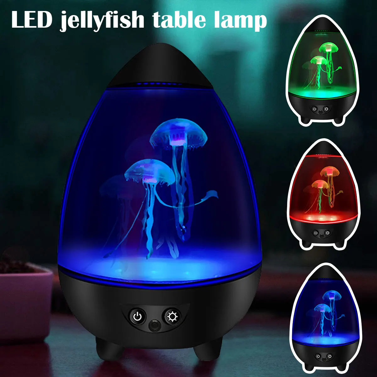 LED Jellyfish Lamp RGB Mood Light USB Night Light with Remote Aquarium Desk Decor