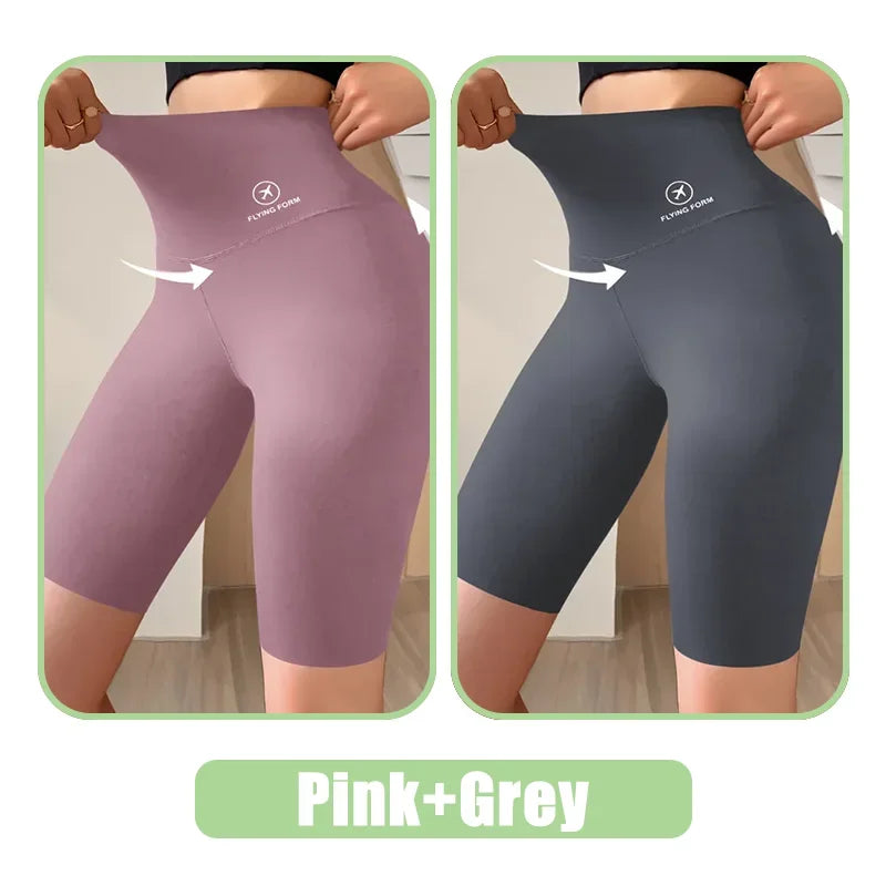 Pantalones Cortos Deportivos de Mujer M-XL Nuevos de Ciclismo Jogging Fitness Cintura Alta Push Up Pantalones Cortos de Gimnasio Mallas Ropa de Yoga