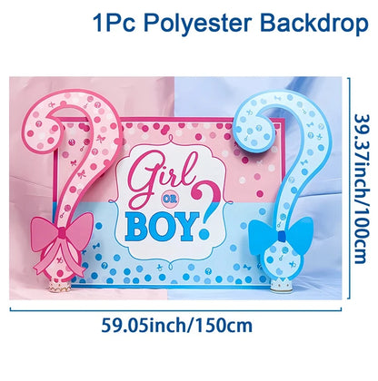 Gender Reveal Party Disposable Tablecloth Boy or Girl Baby Shower Decor Newborn Table Cover Gender Reveal Party Supplies
