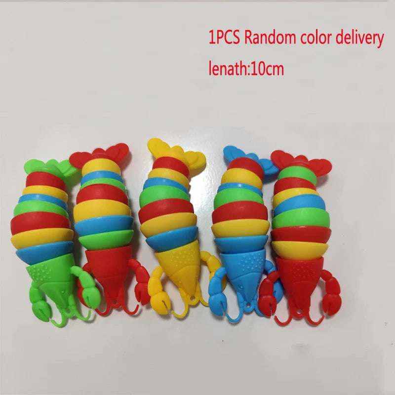 Colorful 3D Slug Fidget Toy | Articulated Sensory Stress Relief for All Ages