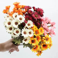 SunsetBloom Everlasting Outdoor Mums – Lifelike Artificial Flowers for Garden & Patio Decor