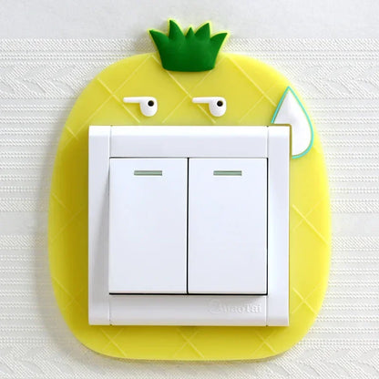 Luminous Silicone Switch Cover | Kawaii Cartoon Animal 3D Sticker for Kids Room