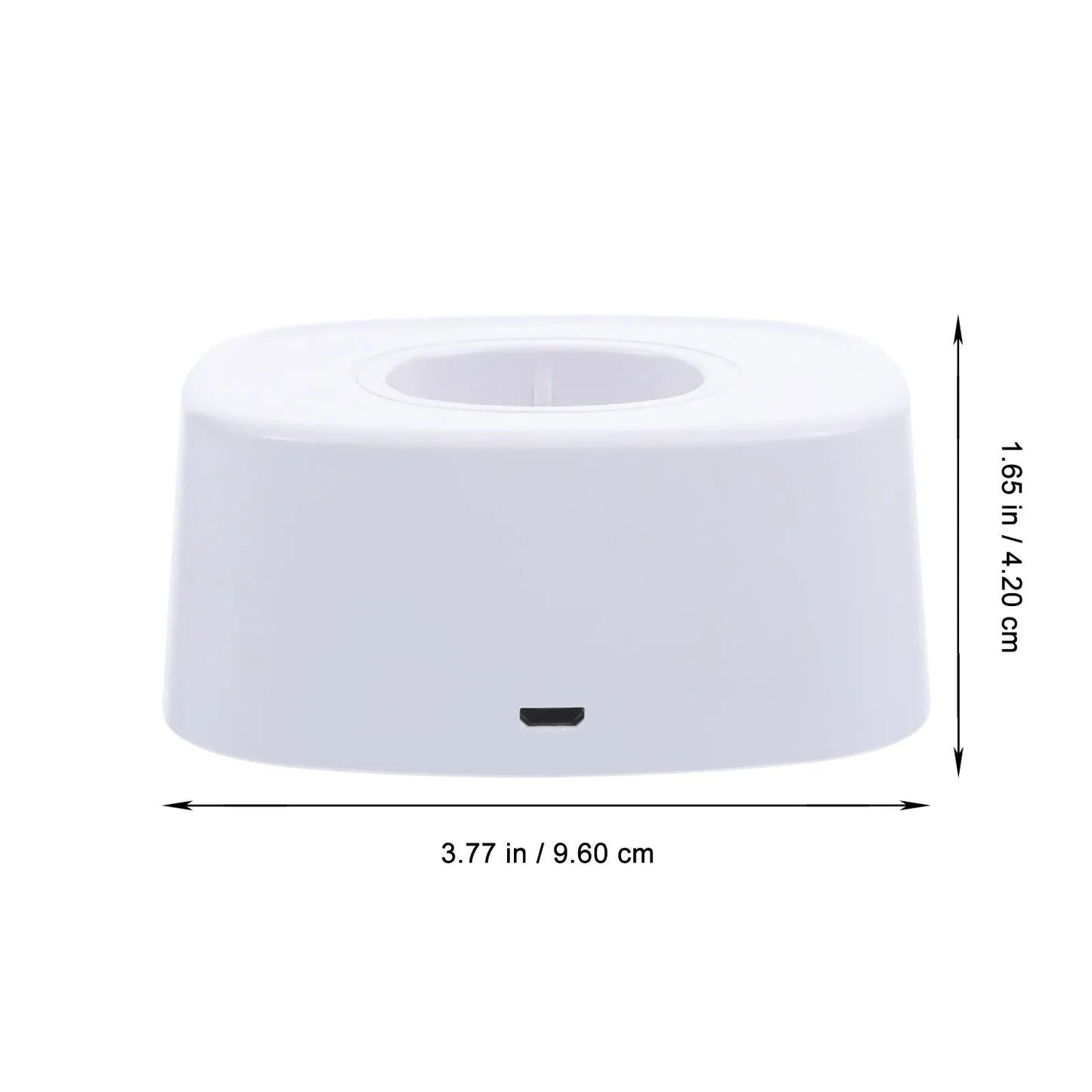 Compact Electric Mosquito Swatter Charging Base | White Storage and Pest Control