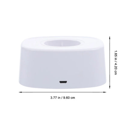 Compact Electric Mosquito Swatter Charging Base | White Storage and Pest Control