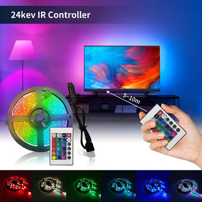 1m USB LED Strip Lights | RGB TV Backlight with Remote