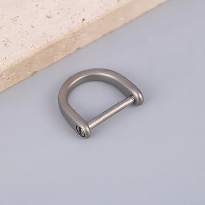 Titanium D Ring Key Shackle | U Shape Horseshoe Key Ring for Car Fob and DIY Leather Key Organizer