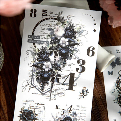 Journal GO 6pcs Vintage Flower Stickers | Fresh Plant Collage for Scrapbooking