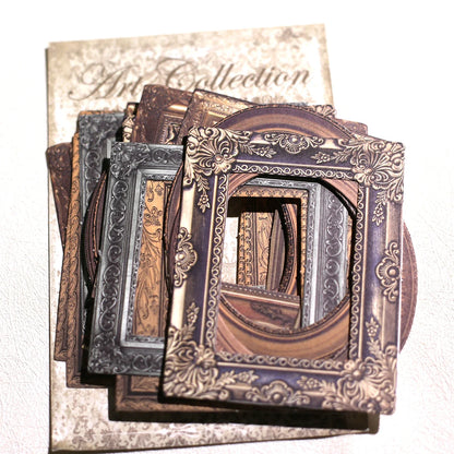 Vintage Frame Scrapbook Paper Set | 30pcs Junk Journal DIY Collage Material