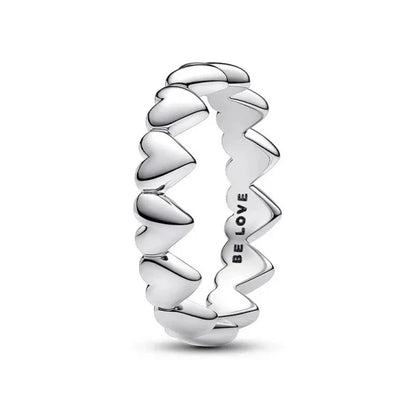 925 Silver Stackable Infinity Heart Ring | Wedding Jewelry Gift